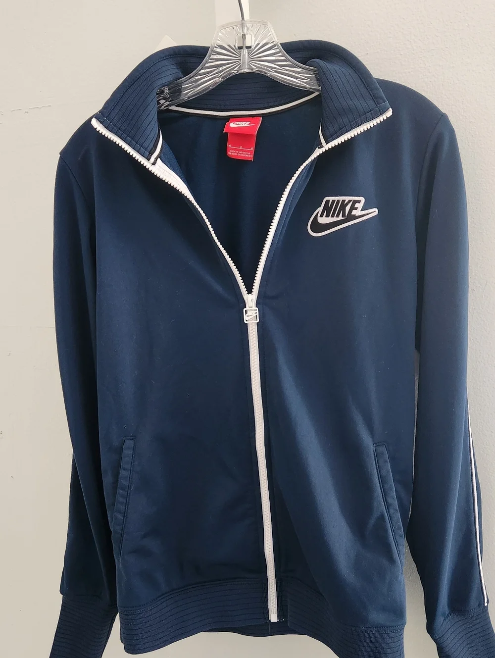 Nike Sportswear Woven Track Jacket Navy White Full Zip Med Holiday 2014 Vintage‎